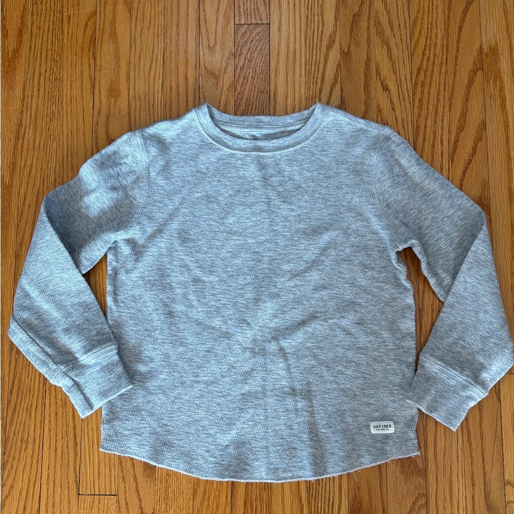 4/$20 GAP 6-7 thermal long sleeve waffle long John shirt